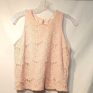 Elodie | Womens Lace Top Size S - Pink